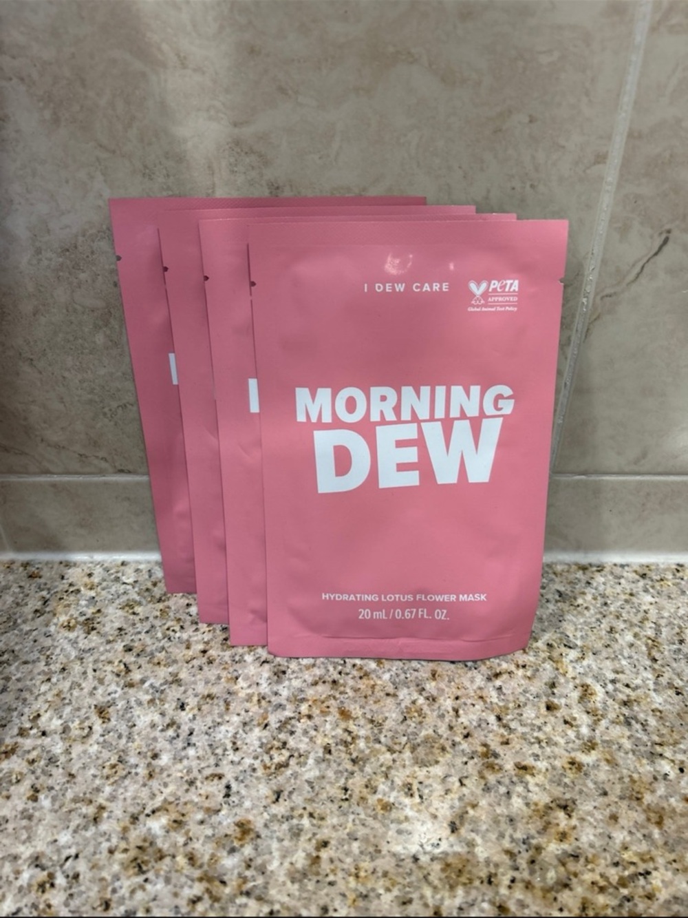 NWT Set of 4 I Dew Care Morning Dew Hydrating lotus flower mask
